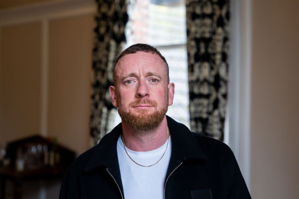 CAMBRIDGE ENGLAND MARCH 17 Sir Bradley Wiggins poses during his visit to The Cambridge Union on March 17 2023 in Cambridge England Photo by Nordin CaticGetty Images For The Cambridge Union