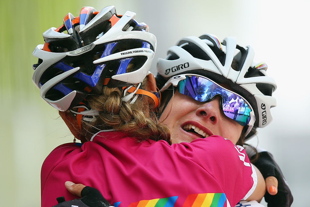 lors de la course La Flèche Wallonne 2014 le 23 avril 2014 à Huy, en Belgique.