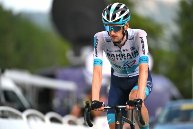 COL DE LA COUILLOLE FRANCE JULY 20 Wout Poels of Belgium and Team Bahrain Victorious crosses the finish line during the 111th Tour de France 2024 Stage 20 a 1328km stage from Nice to Col de la Couillole 1676m UCIWT on July 20 2024 in Col de la Couillole France Photo by Tim de WaeleGetty Images