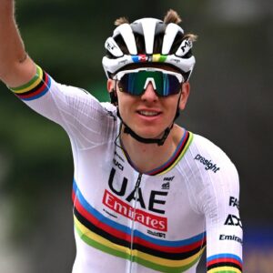 Tadej Pogačar won the 2024 Il Lombardia in the rainbow jersey