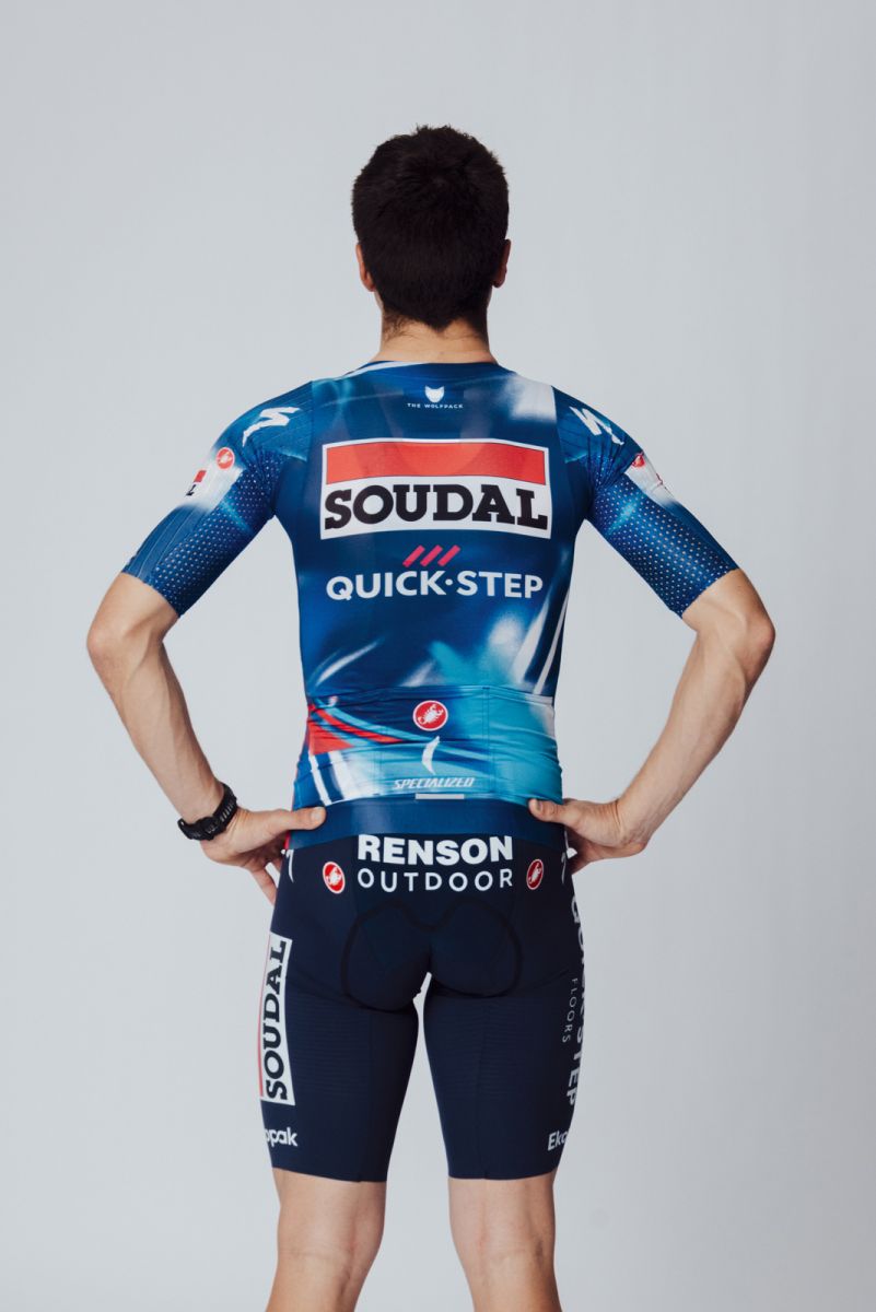 L'arrière du kit Soudal Quickstep 2025