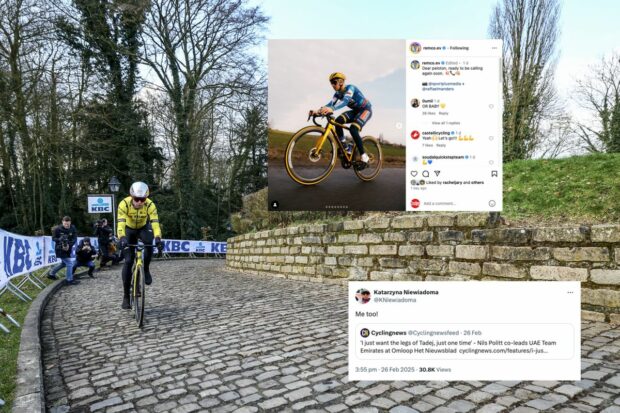 Tweets of the Week: Cobbles Ahoy, Remco Returns et Adam Blythe lutte sur Zwift